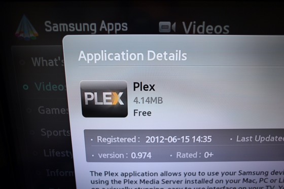 plex samsung tv server not available